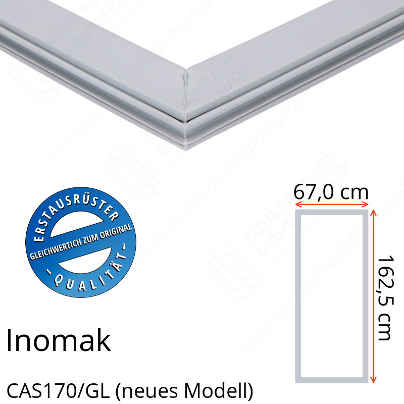 Inomak CAS170/GL (neues Modell) Türdichtung 162,5 x 67,0 cm