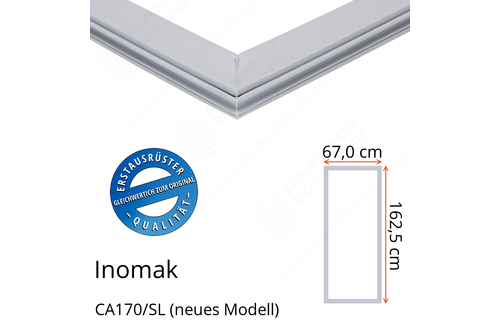 Inomak CA170/SL (neues Modell) Türdichtung 162,5 x 67,0 cm