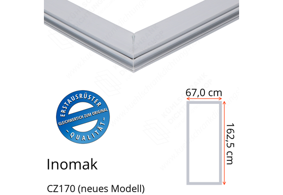 Inomak CZ170 (neues Modell) Türdichtung 162,5 x 67,0 cm