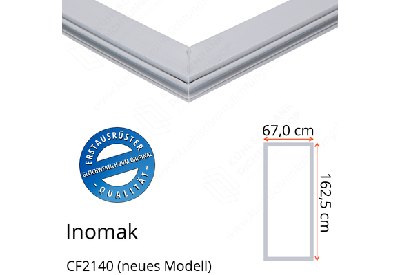 Inomak CF2140 (neues Modell) Türdichtung 162,5 x 67,0 cm