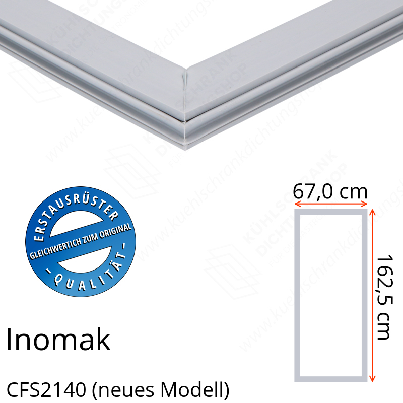 Inomak CFS2140 (neues Modell) Türdichtung 162,5 x 67,0 cm