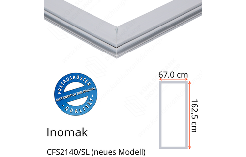 Inomak CFS2140/SL (neues Modell) Türdichtung 162,5 x 67,0 cm