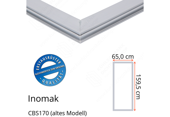 Inomak CBS170 (altes Modell) Türdichtung 159,5 x 65,0 cm