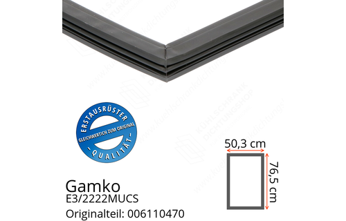 Gamko E3/2222MUCS Türdichtung 76,5 x 50,3 cm