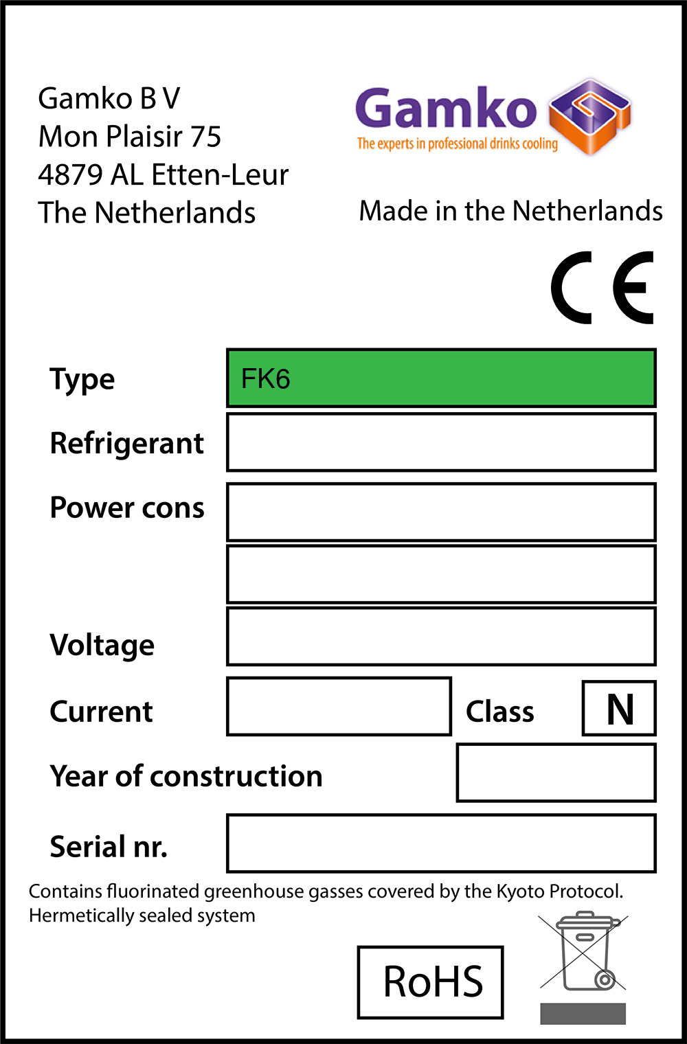 Gamko FK6 Türdichtung 84,8 x 90,0 cm