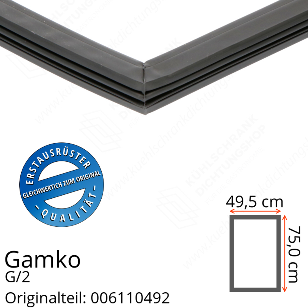 Produktbild von Gamko Kühlung MG500 Einstecktürdichtung – Originalteil 006110499, 150x42x2cm