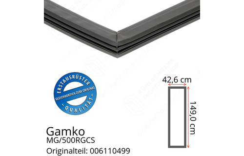Gamko MG/500RGCS Türdichtung 149,0 x 42,6 cm