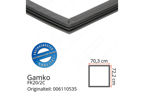 Gamko FK20/2C Türdichtung 72,2 x 70,3 cm