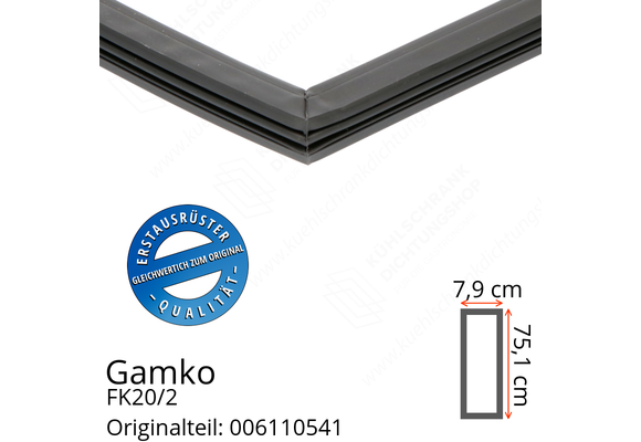 Gamko FK20/2 Türdichtung 75,1 x 27,9 cm