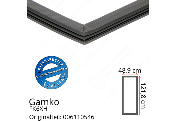 Gamko FK6XH Türdichtung 121,8 x 48,9 cm