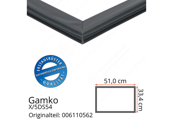 Gamko X/5DS54 Schubladendichtung 33,4 x 51,0 cm