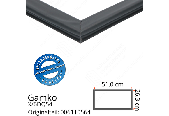 Gamko X/6DQ54 Schubladendichtung 26,3 x 51,0 cm