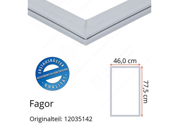 Fagor Türdichtung 77,5 x 46,0 cm Ersatzteil: 12035142 für verschiedene Modelle