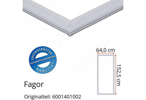 Fagor Türdichtung 152,5 x 64,0 cm Ersatzteil: 6001401002 für verschiedene Modelle