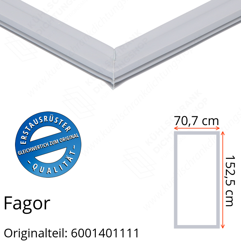 Fagor Türdichtung 152,5 x 70,7 cm Ersatzteil: 6001401111 für verschiedene Modelle
