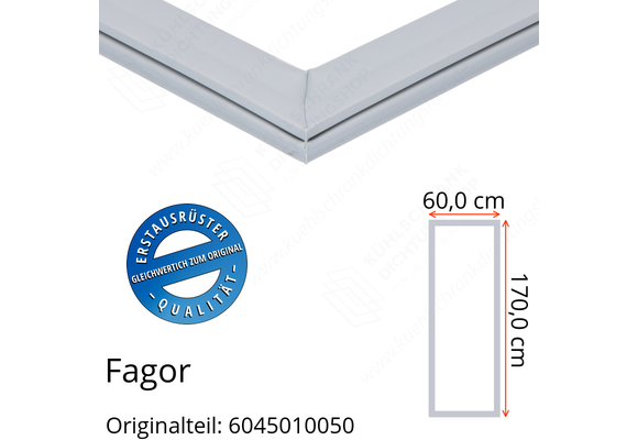 Fagor Türdichtung 170,0 x 60,0 cm Ersatzteil: 6045010050 für verschiedene Modelle