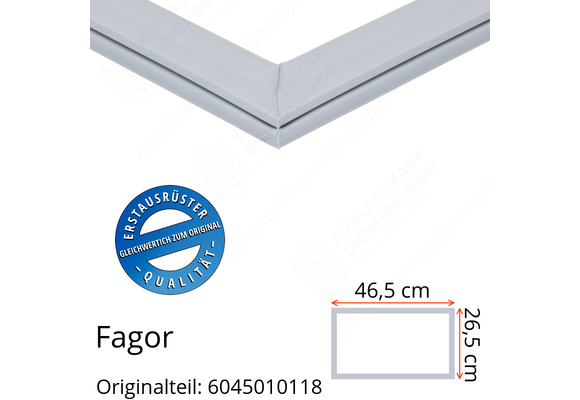 Fagor Schubladendichtung 26,5 x 46,5 cm Ersatzteil: 6045010118 für verschiedene Modelle