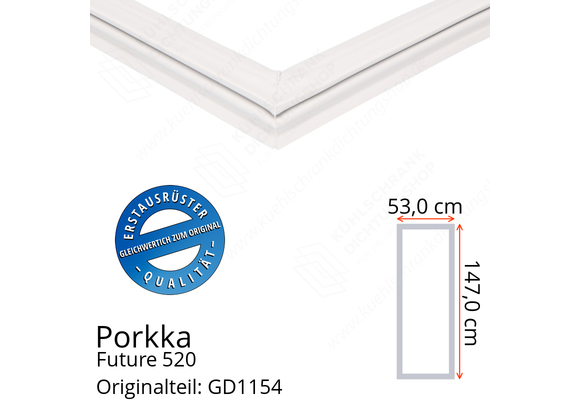 Porkka Future 520 Türdichtung 147,0 x 53,0 cm