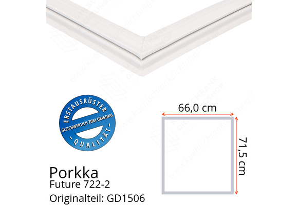 Porkka Future 722-2 Türdichtung 71,5 x 66,0 cm