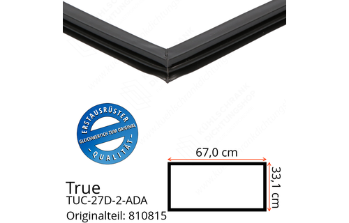 True TUC-27D-2-ADA Schubladendichtung 33,1 x 67,0 cm (Profil schmal)