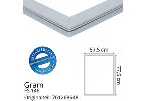 Gram FS 146 altes Modell Türdichtung 77,5 x 57,5 cm