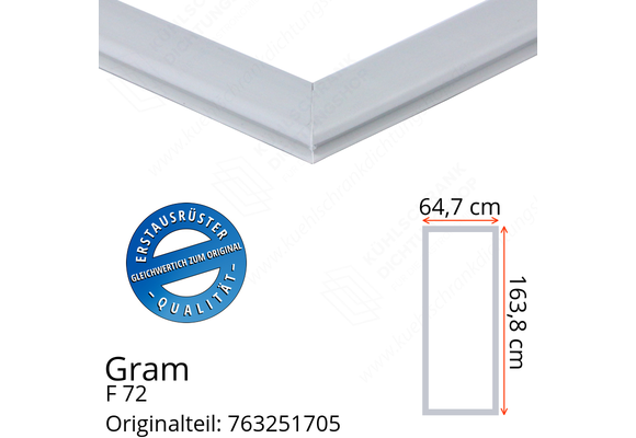 Gram F 72 Türdichtung 163,8 x 64,7 cm