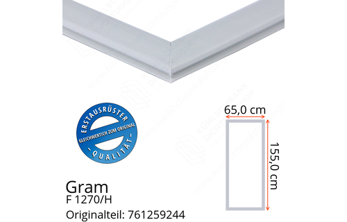 Gram F 1270/H Türdichtung 155,0 x 65,0 cm