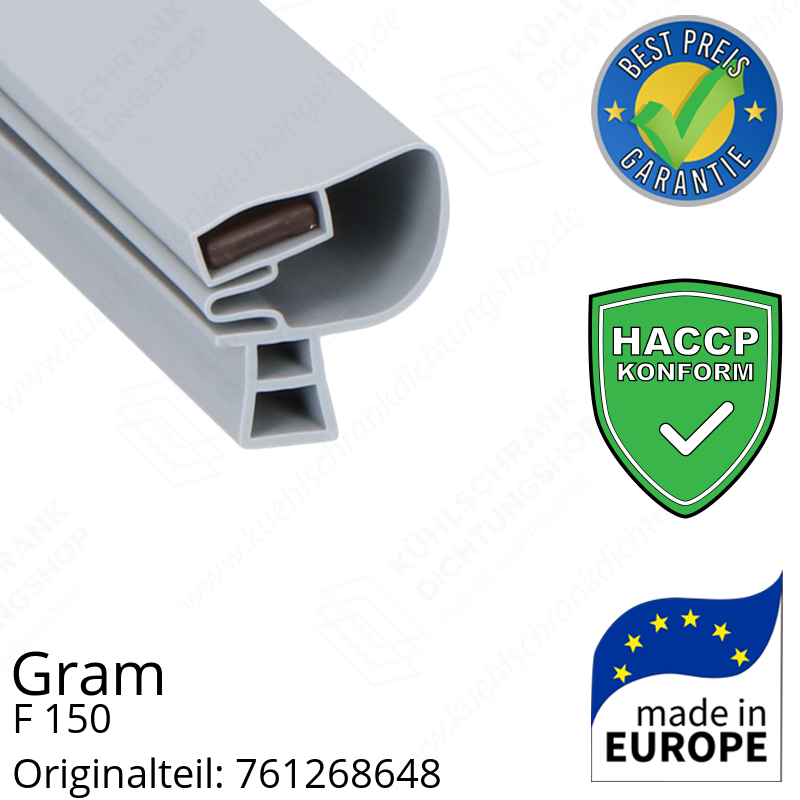 Gram F 150 altes Modell Türdichtung 77,5 x 57,5 cm
