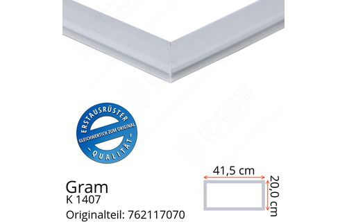 Gram K 1407 Schubladendichtung 20,0 x 41,5 cm