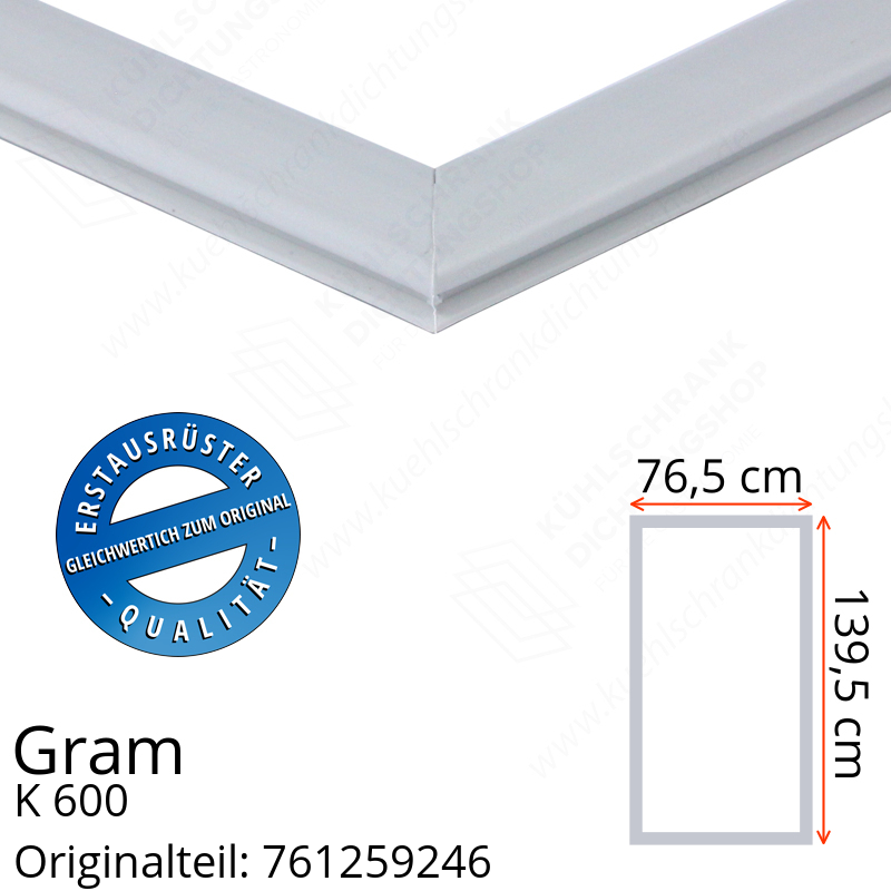 Gram K 600 Türdichtung 139,5 x 76,5 cm