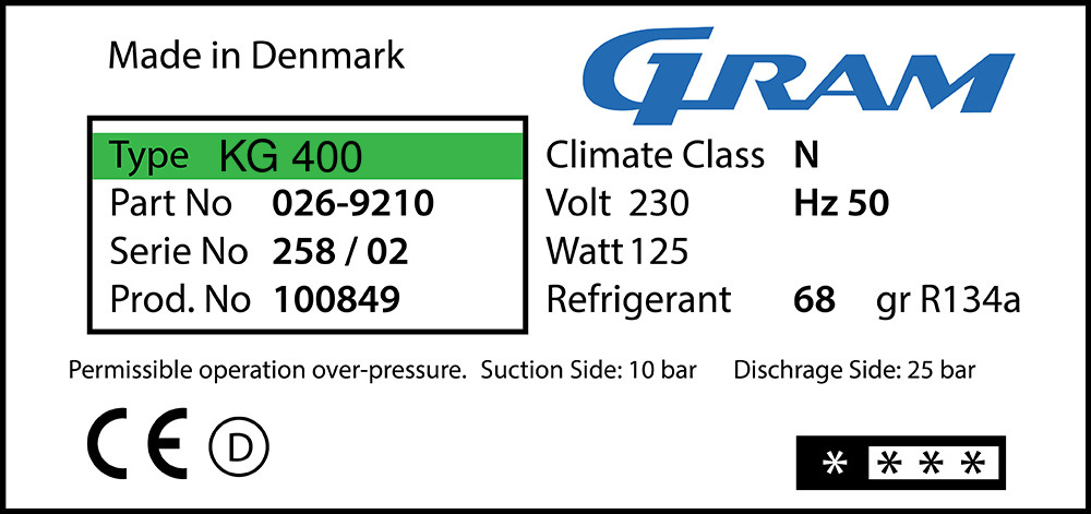 Gram KG 400 Türdichtung 159,0 x 58,0 cm