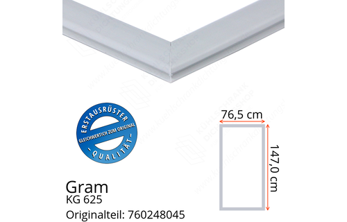 Gram KG 625 Türdichtung 147,0 x 76,5 cm
