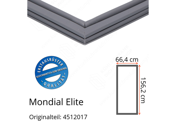 Mondial Elite Türdichtung 156,2 x 66,4 cm Ersatzteil: 4512017 für verschiedene Modelle