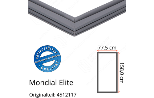 Mondial Elite Türdichtung 158,0 x 77,5 cm Ersatzteil: 4512117 für verschiedene Modelle
