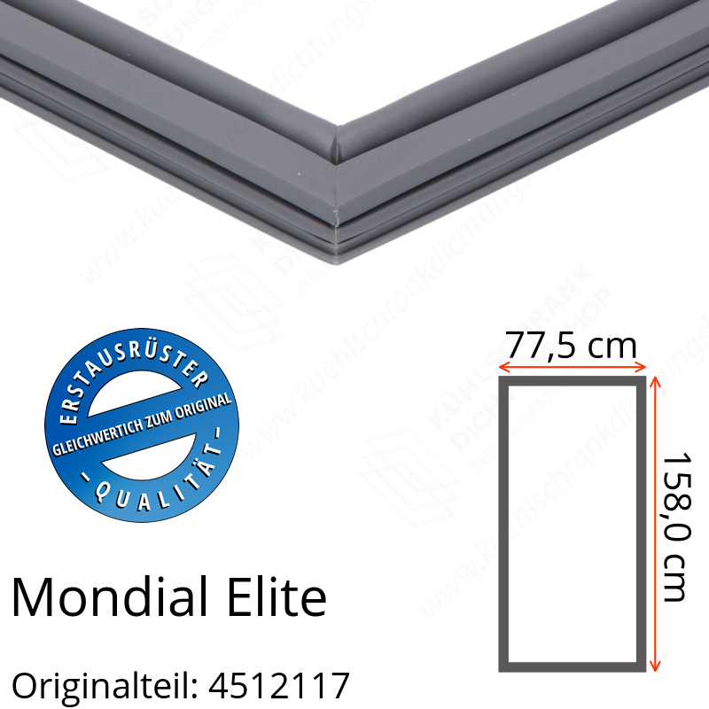Mondial Elite Türdichtung 158,0 x 77,5 cm Ersatzteil: 4512117 für verschiedene Modelle