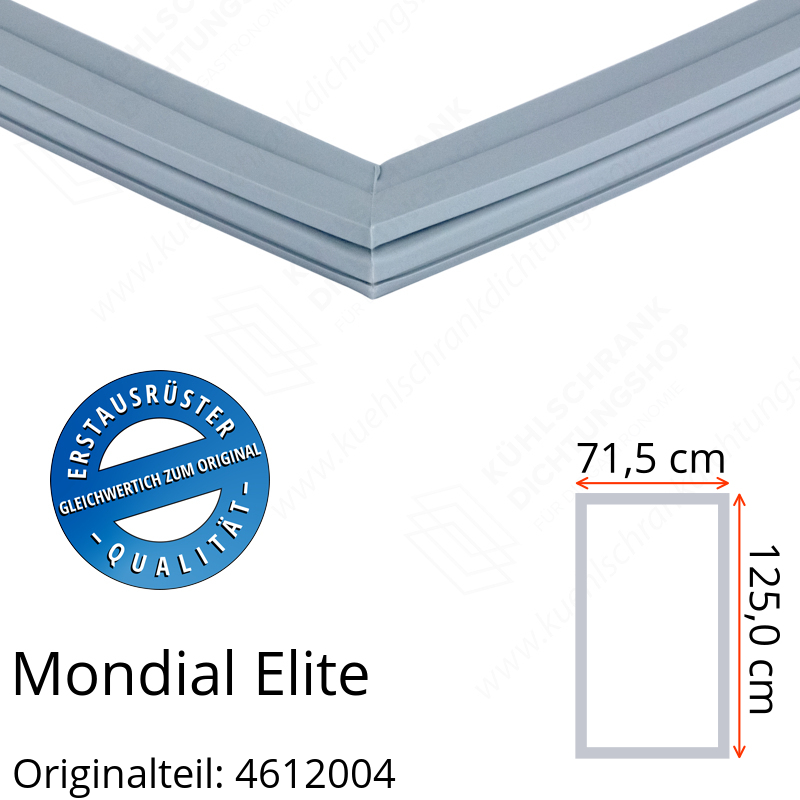 Mondial Elite Türdichtung 125,0 x 71,5 cm Ersatzteil: 4612004 für verschiedene Modelle