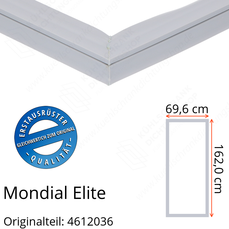 Mondial Elite Türdichtung 162,0 x 69,6 cm Ersatzteil: 4612036 für verschiedene Modelle