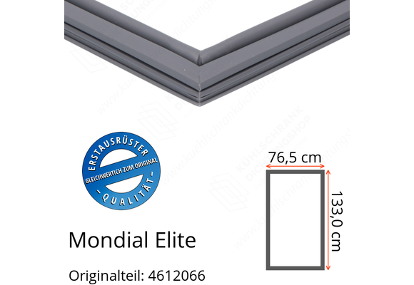 Mondial Elite Türdichtung 133,0 x 76,5 cm Ersatzteil: 4612066 für verschiedene Modelle