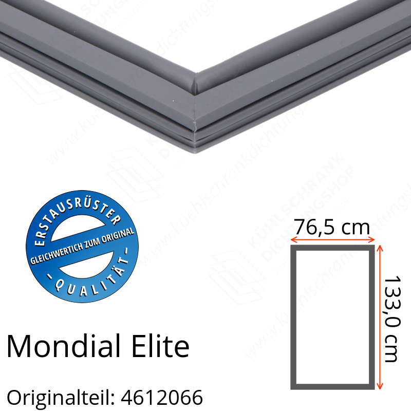 Mondial Elite Türdichtung 133,0 x 76,5 cm Ersatzteil: 4612066 für verschiedene Modelle