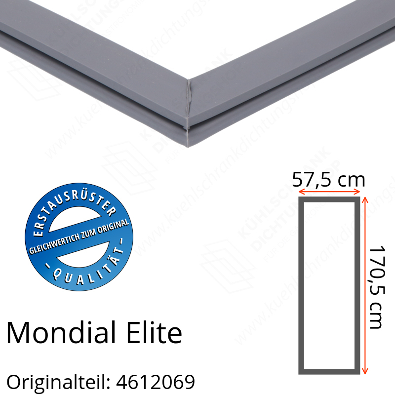 Mondial Elite Türdichtung 170,5 x 57,5 cm Ersatzteil: 4612069 für verschiedene Modelle