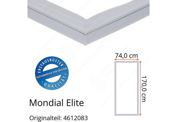 Mondial Elite Türdichtung 170,0 x 74,0 cm Ersatzteil: 4612083 für verschiedene Modelle