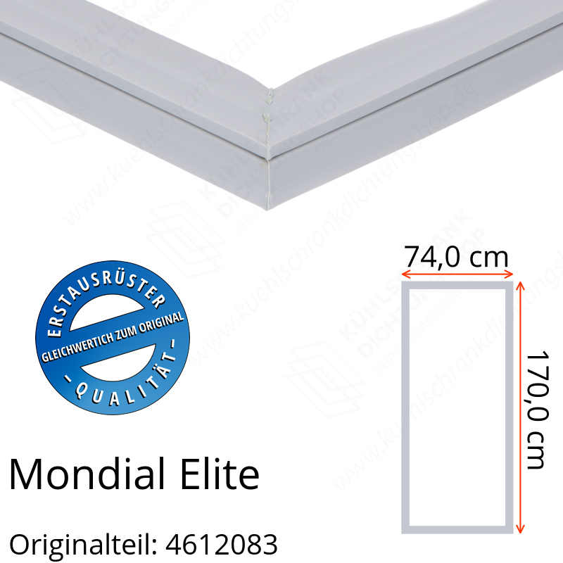Mondial Elite Türdichtung 170,0 x 74,0 cm Ersatzteil: 4612083 für verschiedene Modelle