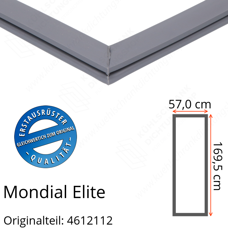 Mondial Elite Türdichtung 169,5 x 57,0 cm Ersatzteil: 4612112 für verschiedene Modelle
