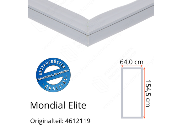 Mondial Elite Türdichtung 154,5 x 64,0 cm Ersatzteil: 4612119 für verschiedene Modelle