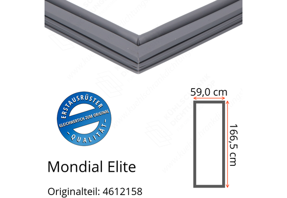 Mondial Elite Türdichtung 166,5 x 59,0 cm Ersatzteil: 4612158 für verschiedene Modelle