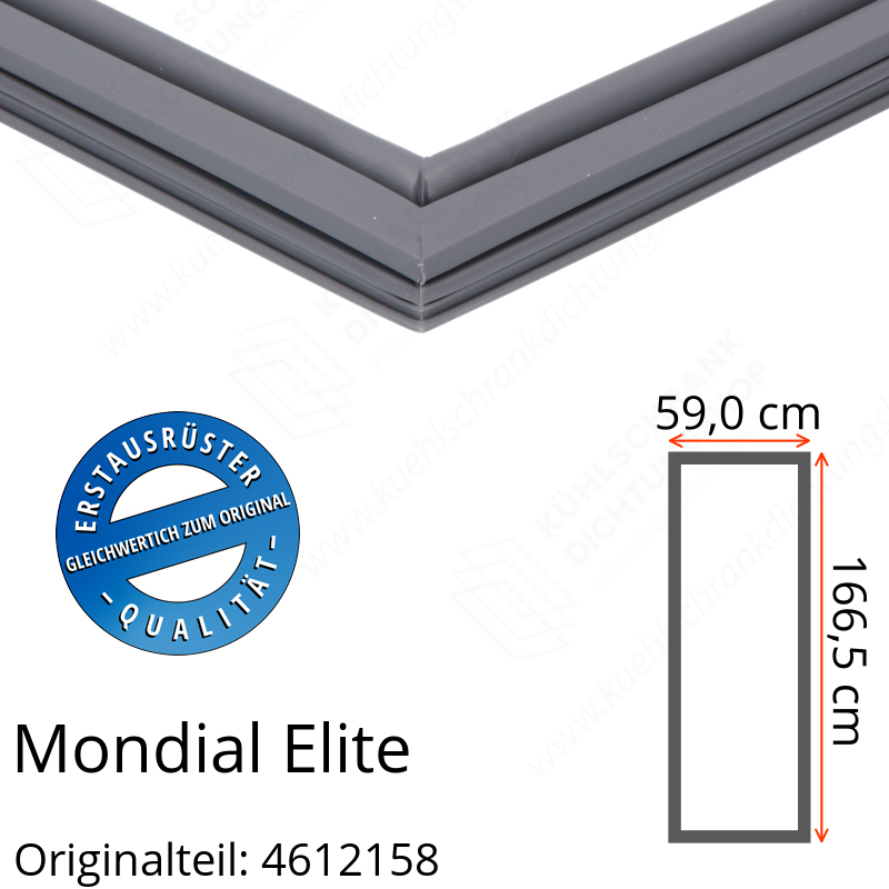 Mondial Elite Türdichtung 166,5 x 59,0 cm Ersatzteil: 4612158 für verschiedene Modelle