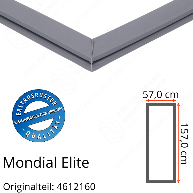 Mondial Elite Türdichtung 157,0 x 57,0 cm Ersatzteil: 4612160 für verschiedene Modelle