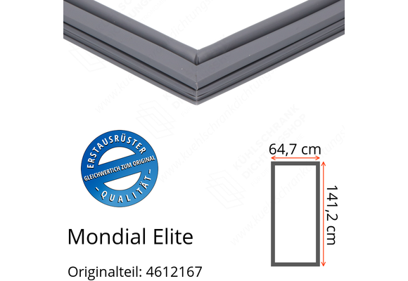 Mondial Elite Türdichtung 141,2 x 64,7 cm Ersatzteil: 4612167 für verschiedene Modelle
