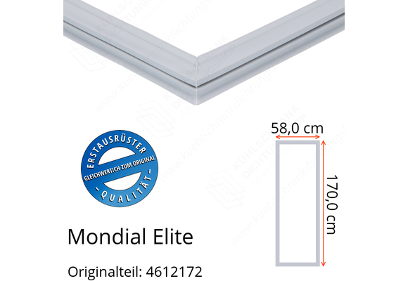 Mondial Elite Türdichtung 170,0 x 58,0 cm Ersatzteil: 4612172 für verschiedene Modelle
