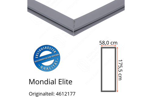 Mondial Elite Türdichtung 175,5 x 58,0 cm Ersatzteil: 4612177 für verschiedene Modelle